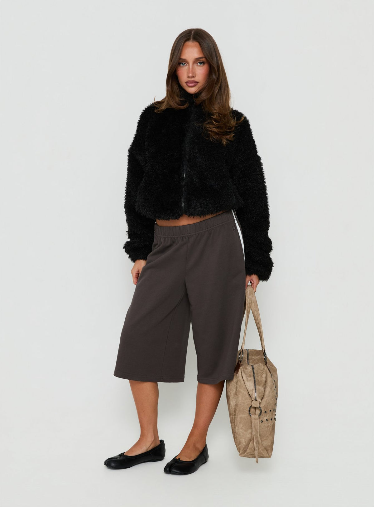 Jordynn Fleece Zip Through Jacket Black
