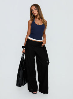 Debee Layered Halter Top Navy / White