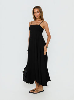Triniti Square Neck Maxi Dress Black
