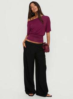 Khane Low Rise Wide Leg Pant Black Tall