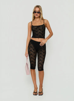 Torrin Lace Cami Top Black