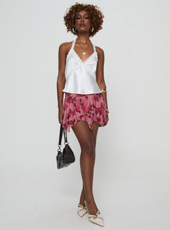 front view of model wearing Princess Polly Annaliese Top White Sleeveless V-Neck 