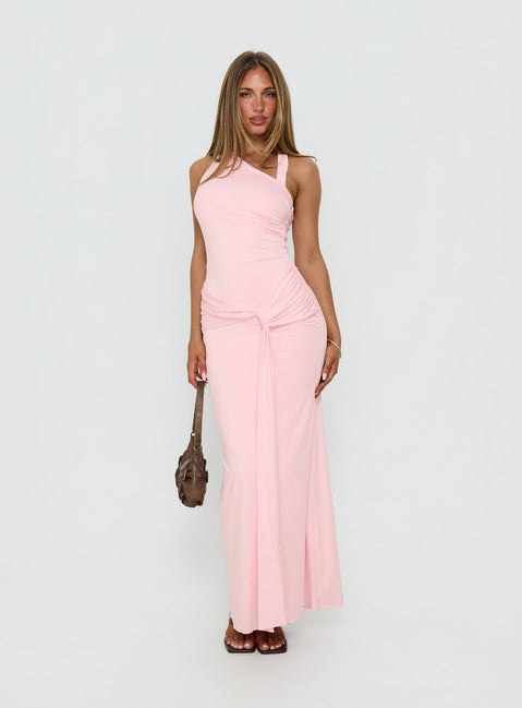 Ivetta Ruched Maxi Dress Pink