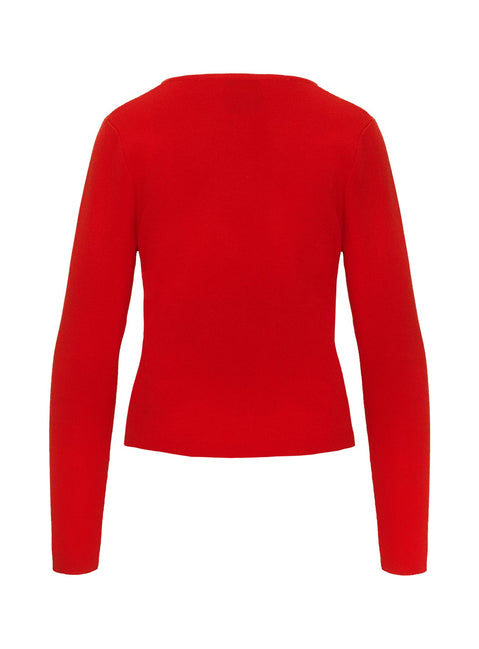 Presenting the Old Burlington Knit Cardigan Red womens-jumpers in short length product Princess Polly