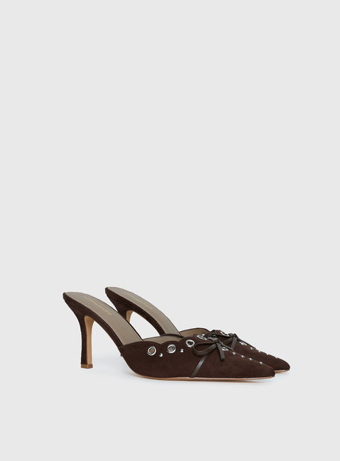 Charisma Pointed Toe Heels Brown