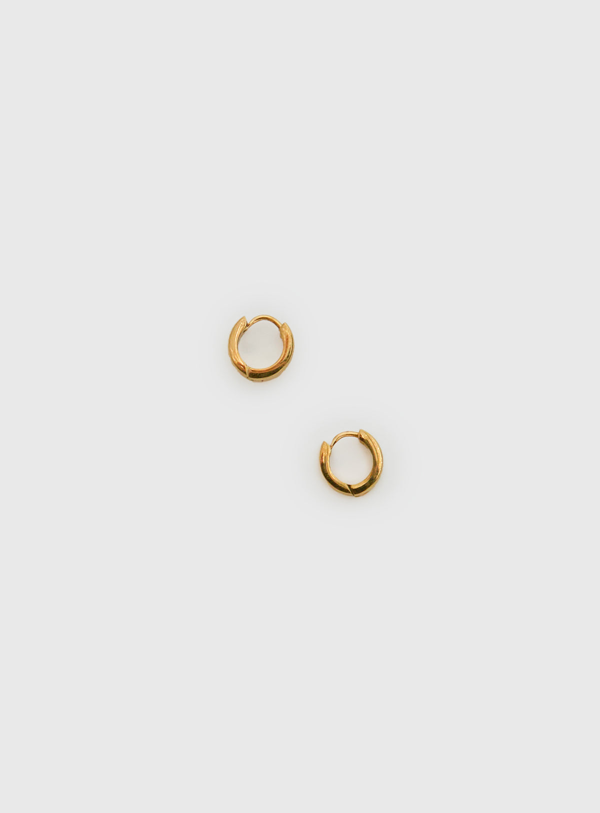 Liora Gold Plated 10mm Chunky Hoop Earrings Gold