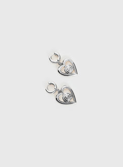 Giabella Heart Earrings Silver