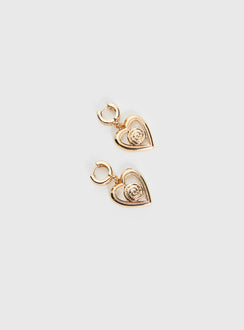 Giabella Heart Earrings Gold