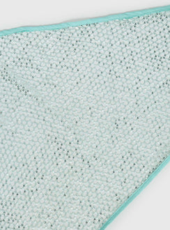 Wild Guess Sequin Netted Sarong Aqua
