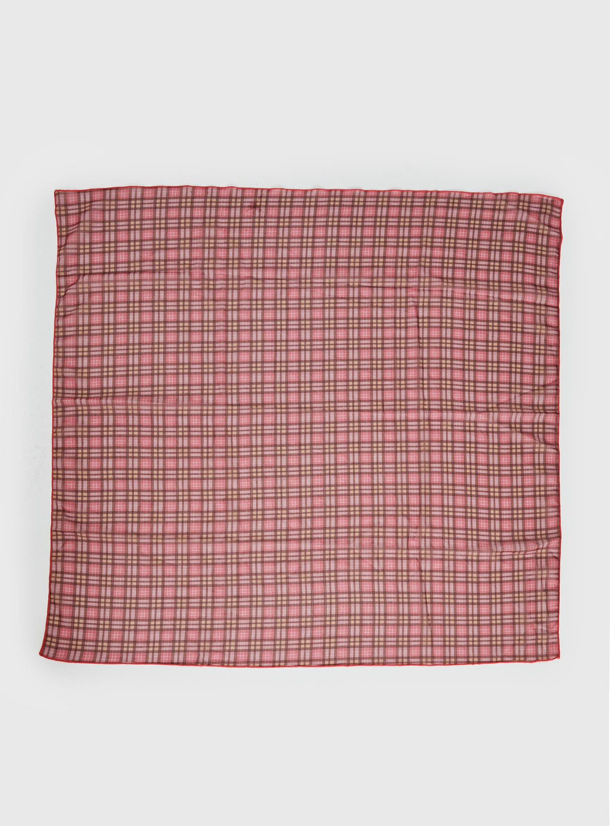 Nellie Chiffon Scarf Pink Check