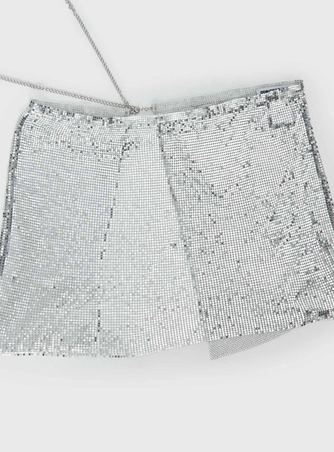 Centre Stage Metallic Sarong Silver