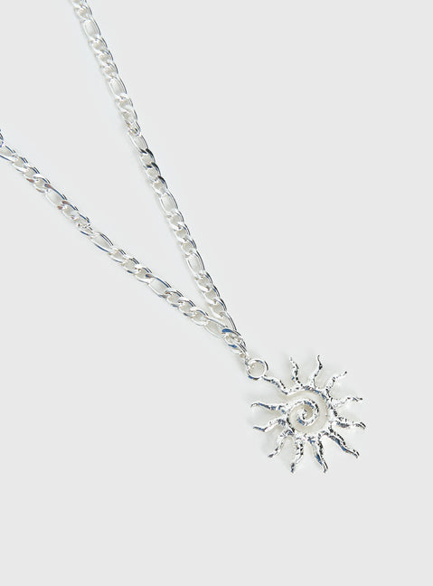 Party Invitations Pendant Necklace Silver