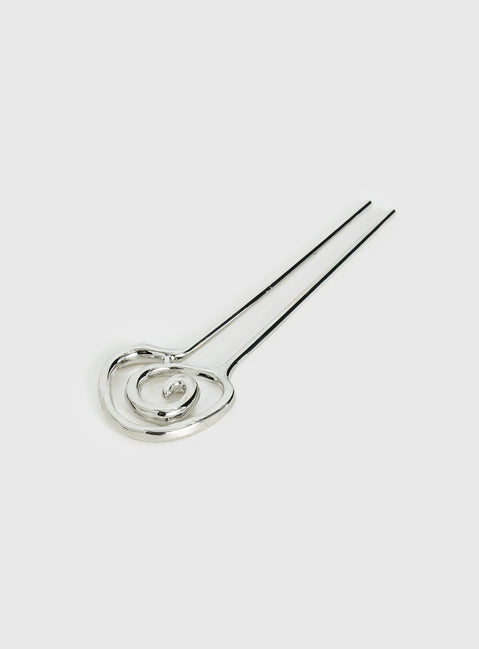 Khori Spiral Hair Pin Silver