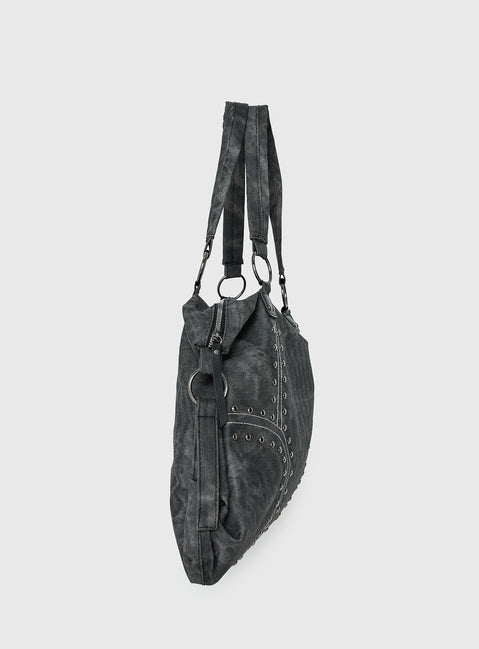 Brittin Stud Detail Shoulder Bag Black