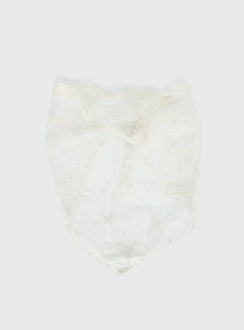Brigette Lace Bandana White