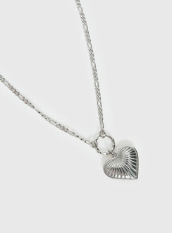 Honey Haze Stainless Silver Pendant Necklace Silver