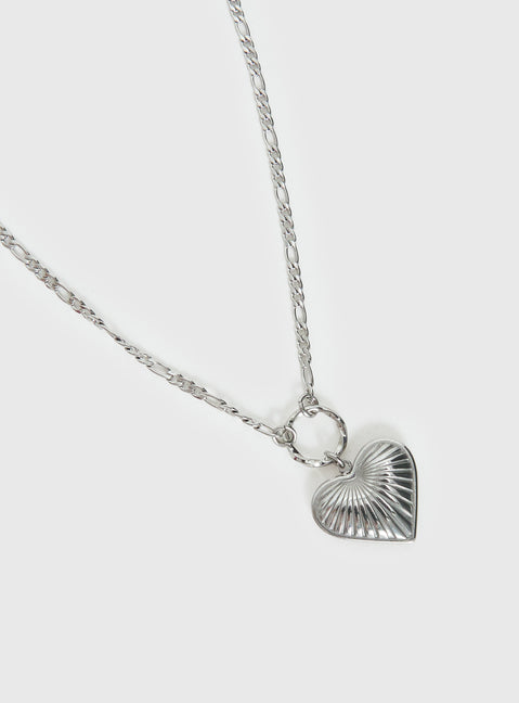 Honey Haze Stainless Silver Pendant Necklace Silver