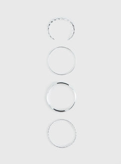 Blame Game Bracelet Set Silver