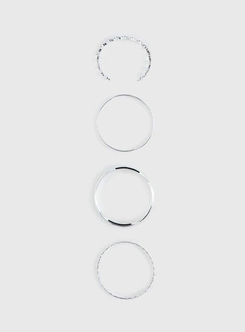 Blame Game Bracelet Set Silver