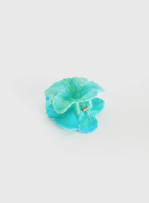 Malissa Flower Hair Clip Blue