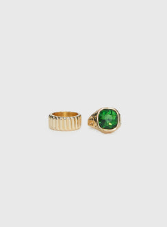 Think Fast Ring Set Gold