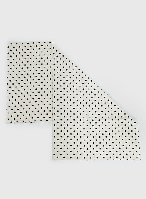 Nellie Scarf Cream Polka