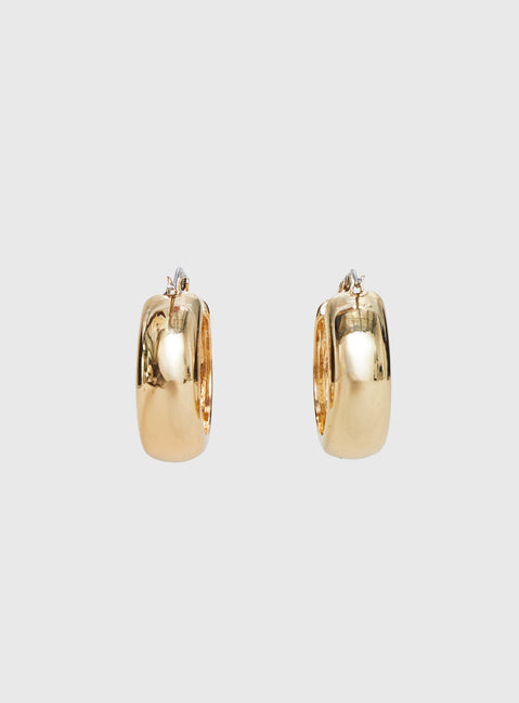 Gabrianna Hoop Earrings Gold / Red
