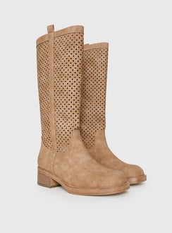 Therapy Festival Knee High Boots Natural