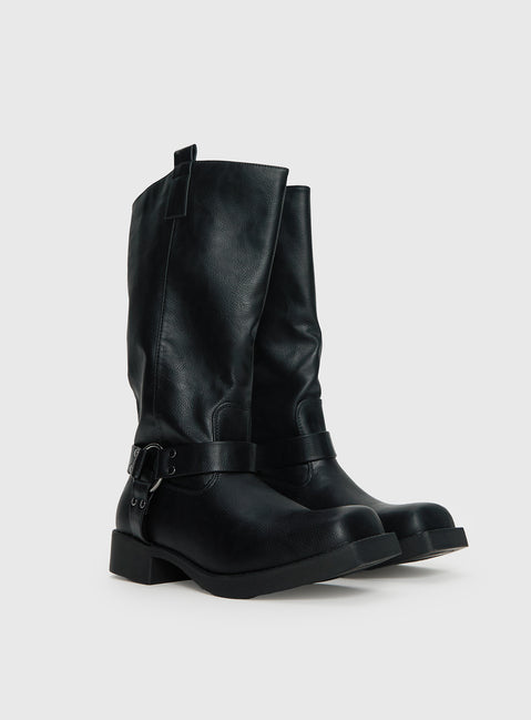 Wrecked Western Boots Black