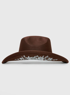Another Level Embroidered Cowboy Hat Brown