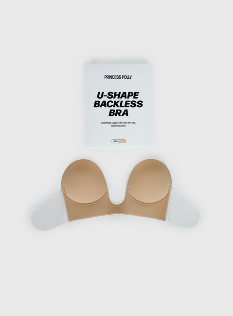 U-Shape Backless Bra Beige