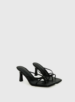 Evena Strappy Heels Black