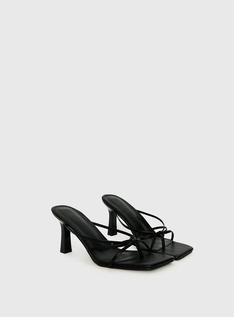 Evena Strappy Heels Black