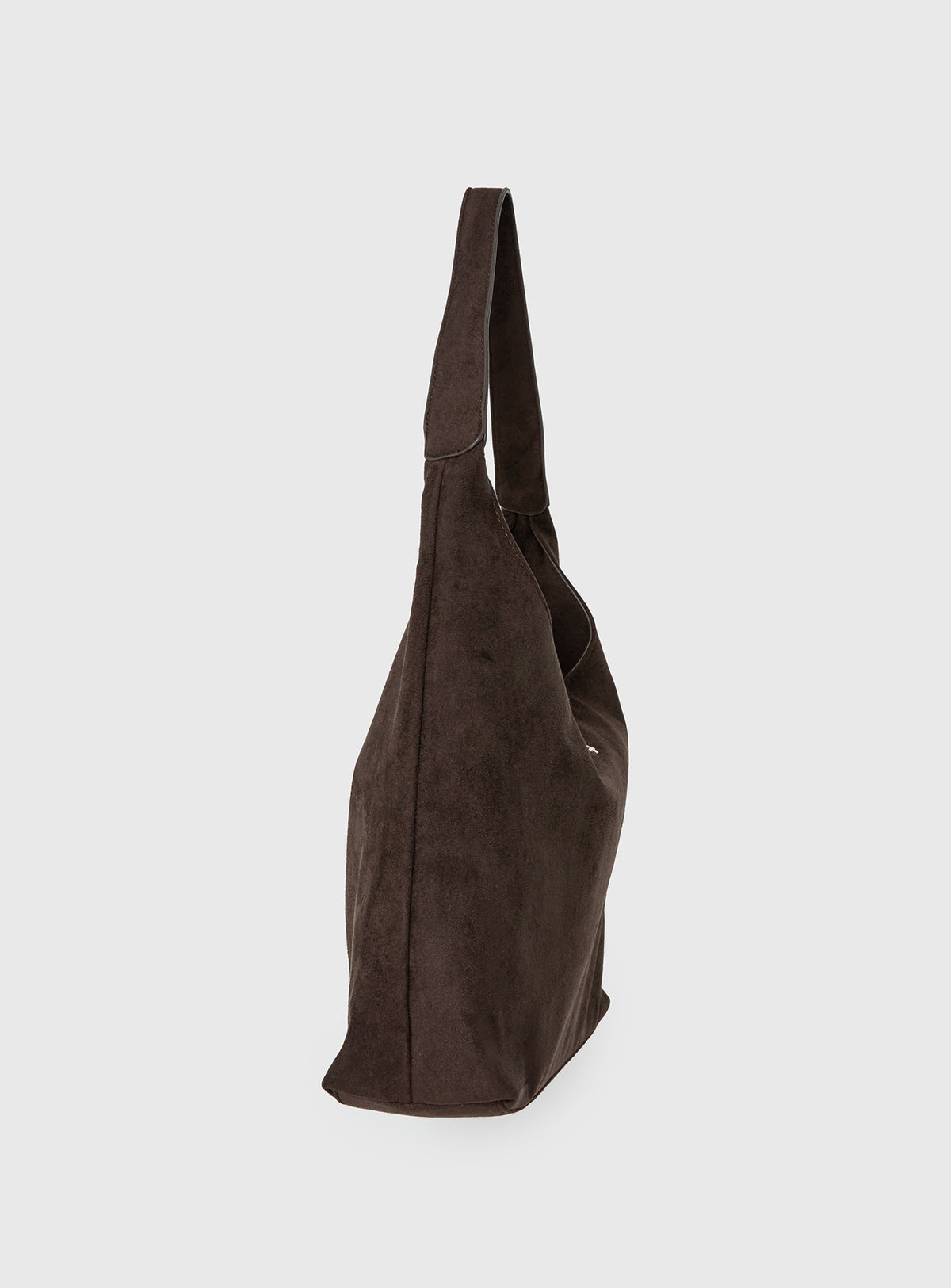 Peta & Jain Jami Faux Suede Hobo Bag Chocolate
