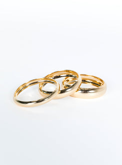 Gold toned bangles Pack of three, chunky style