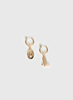 Oh Howdy Earrings Gold