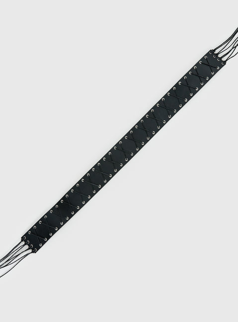 Yeva Tassel Belt Black
