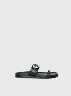 Worth It Buckle Detail Sandals Black