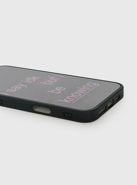 I Say IDK iPhone Case Brown / Pink