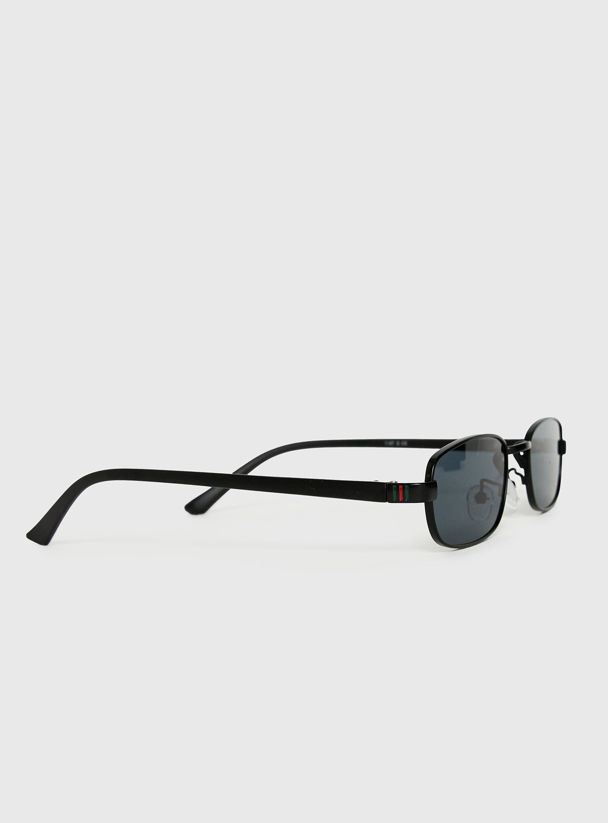 Tillie Metal Frame Oval Sunglasses Black