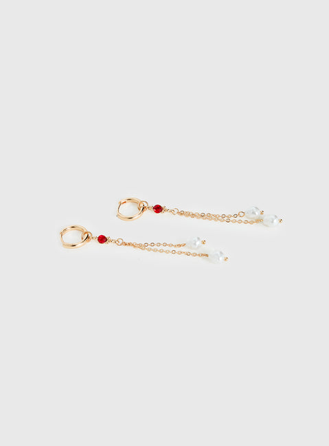 What Is Life Dangly Earrings Gold