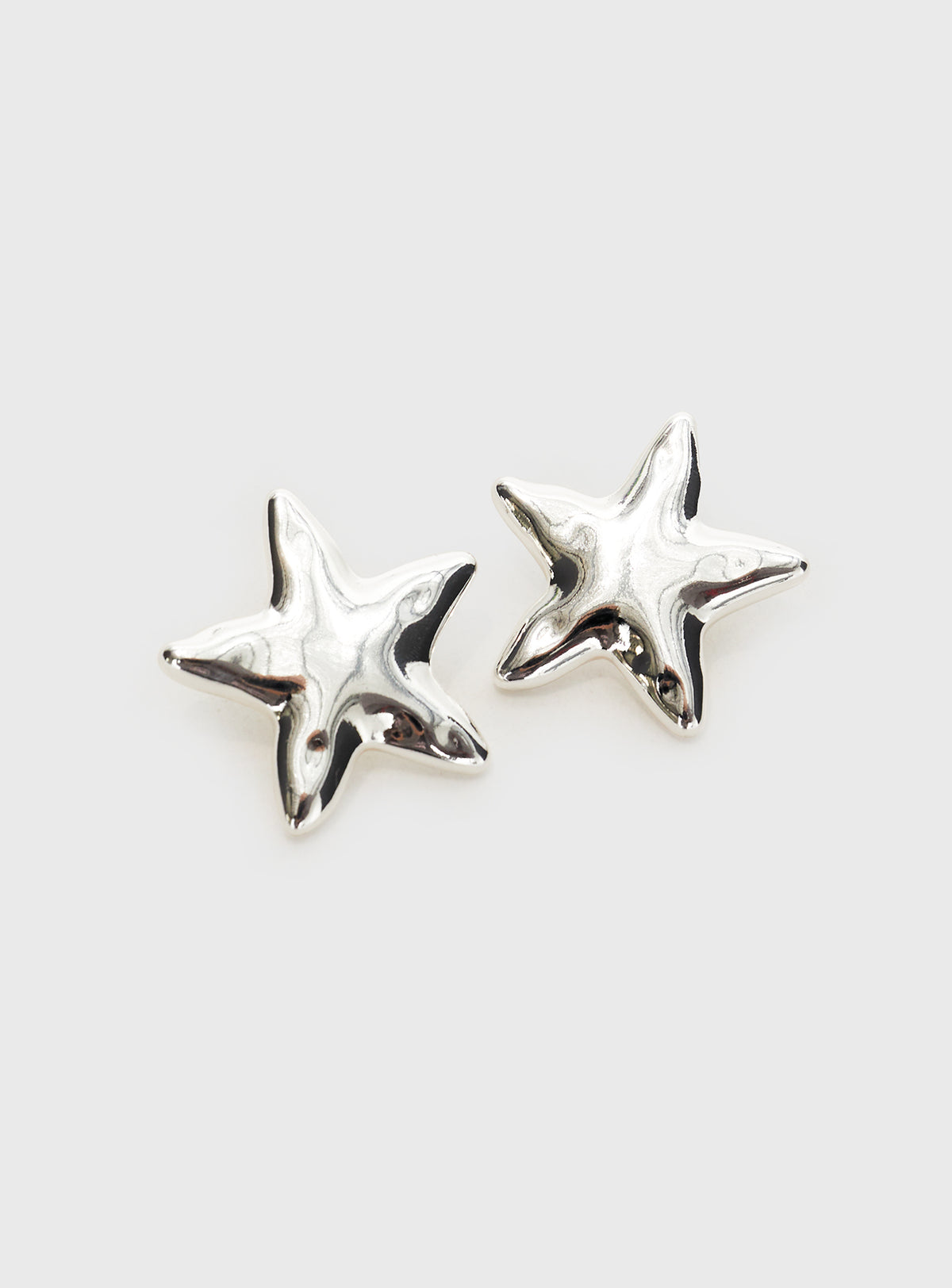 Star silver earrings