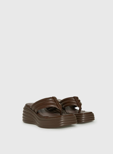 Therapy Flames Platform Sandals Brown