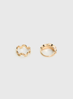 Glitzy Ring Pack Gold