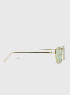 For The Plot Aviator Sunglasses Gold / Light Yellow