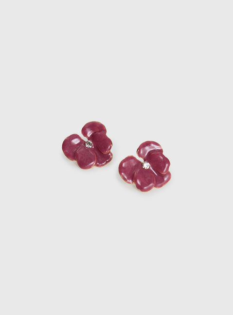 Daylight Savings Flower Earrings Pink