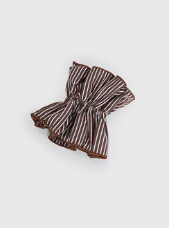 Way Back In Scrunchie Brown / White