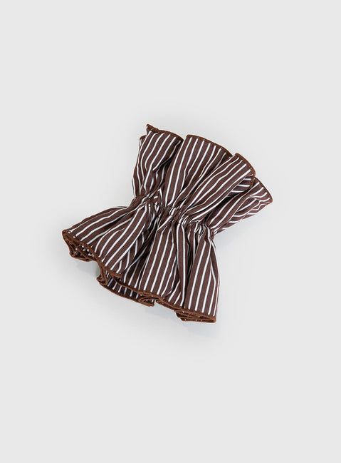 Way Back In Scrunchie Brown / White
