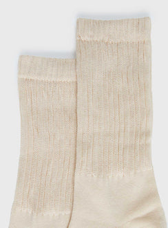 Sama Slouch Sock Beige