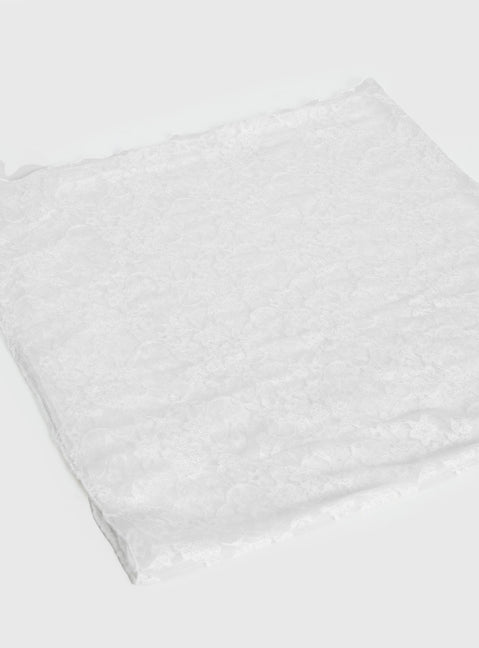 Nellie Scarf White Lace
